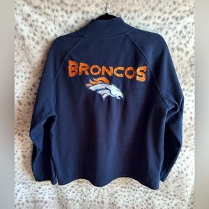 VINTAGE STARTER DENVER BRONCOS QUARTER ZIP PULLOVER